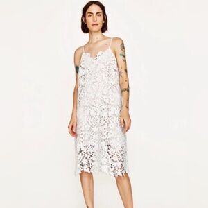 26. NWT ZARA WHITE LACE MIDI